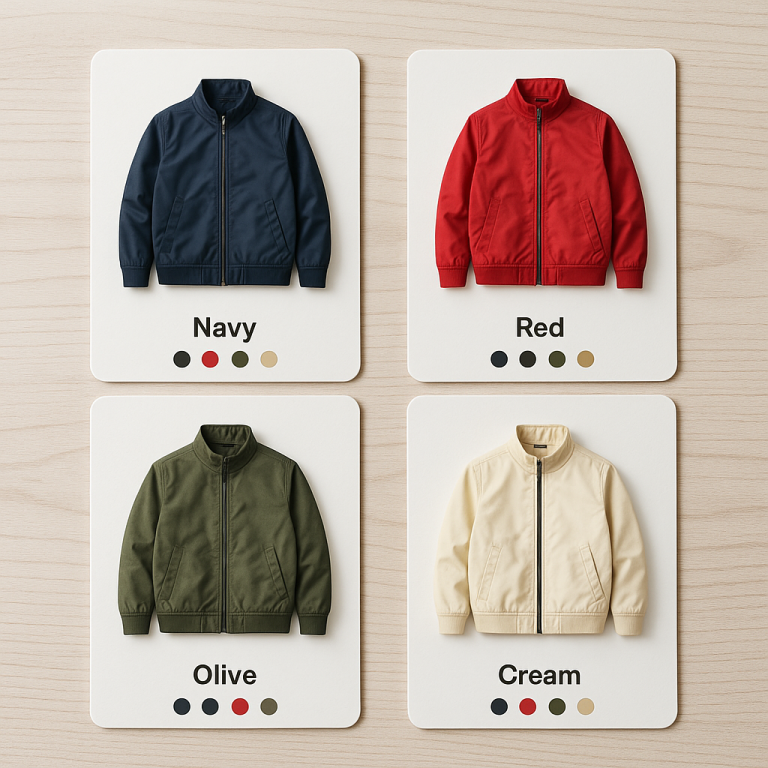 Product cards with color variant swatches on collection page