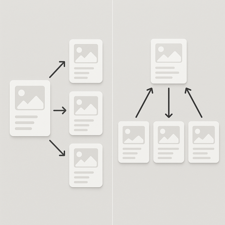 Stamp variant splitting vs Combined Listings product grouping