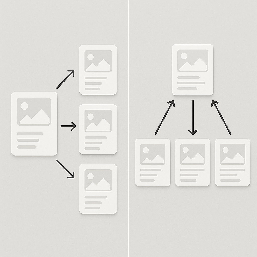 Stamp variant splitting vs Combined Listings product grouping