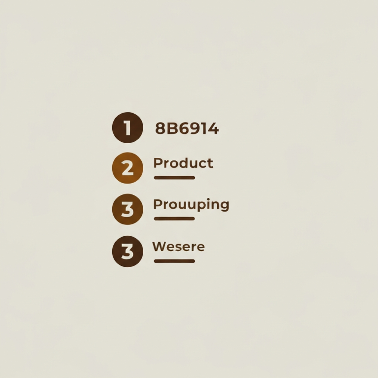 a numbered checklist with product grouping icons