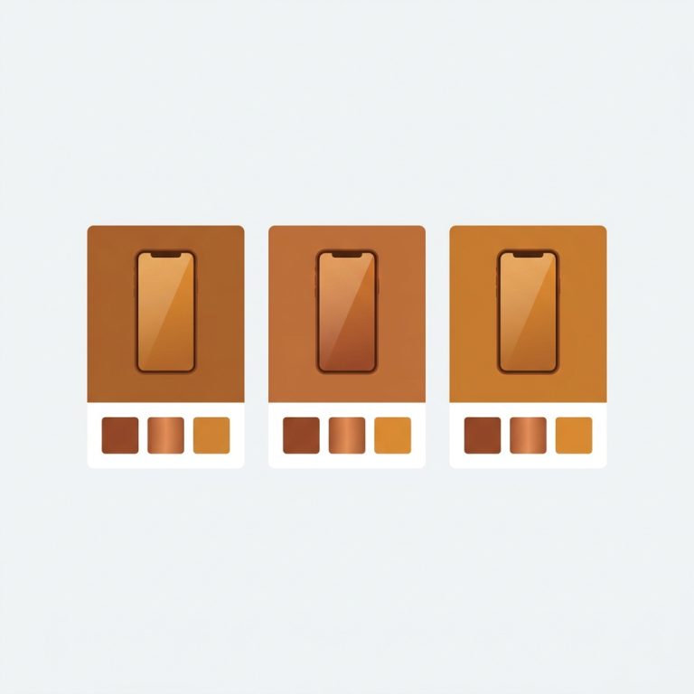 a smartphone collection grid with compact swatches under separate-product cards