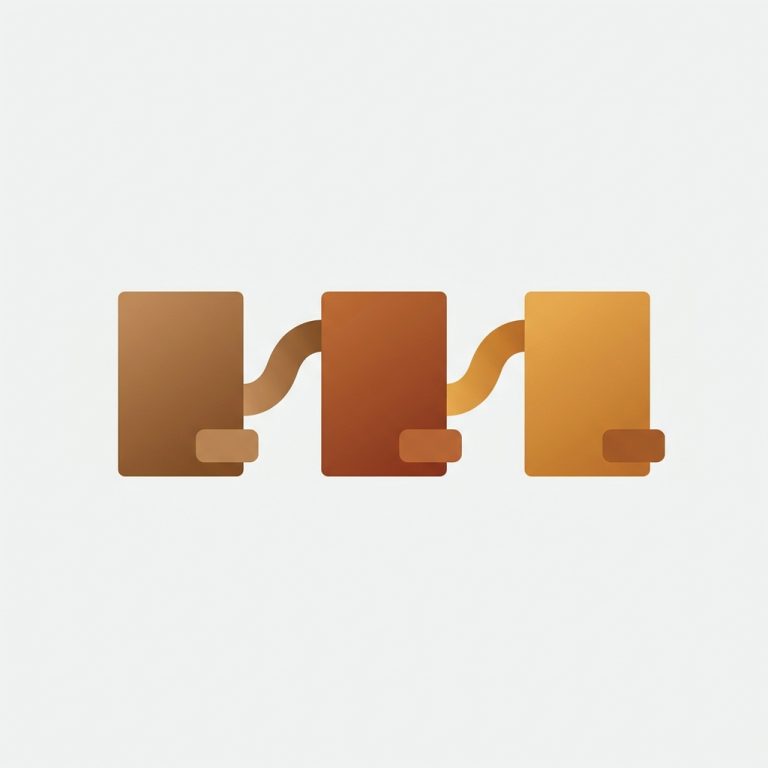 color product cards each with its own small URL tag, linked together by swatches